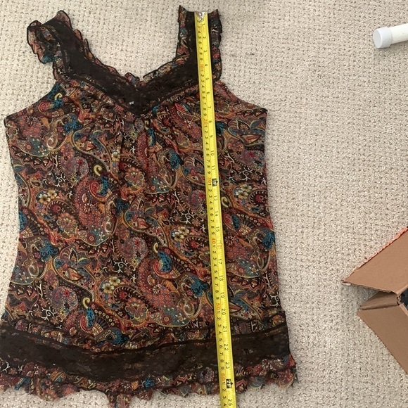 Wet Seal Sheer Lacy Multi-Colored Blouse Size M - Picture 9 of 9
